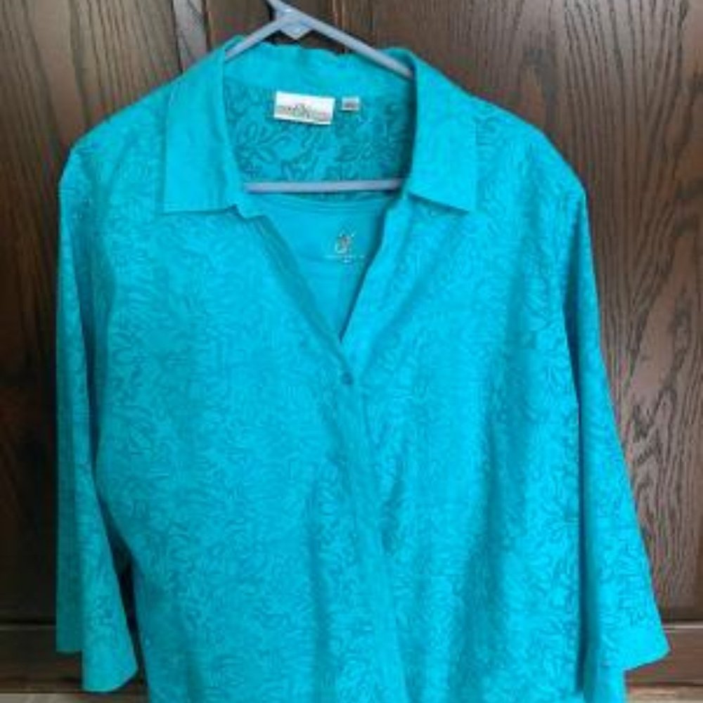 2 Piece Summer Blouse and Tee (3X)